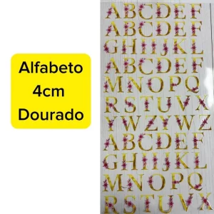 Alfabeto Monograma com Flores para Cerâmica Metal Squezze Adesivo Permanente