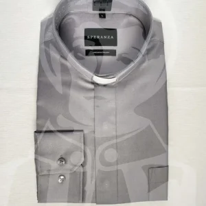 Camisa com Cabeção de Algodão Australiano – Manga Comprida – Cinzento