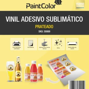 Vinil Adesivo Sublimático Prateado A4 10 Folhas