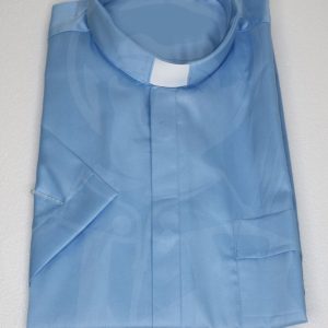 Camisa Manga Curta com Cabeção – Azul