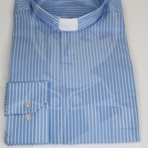 Camisa Riscada com Cabeção – Azul
