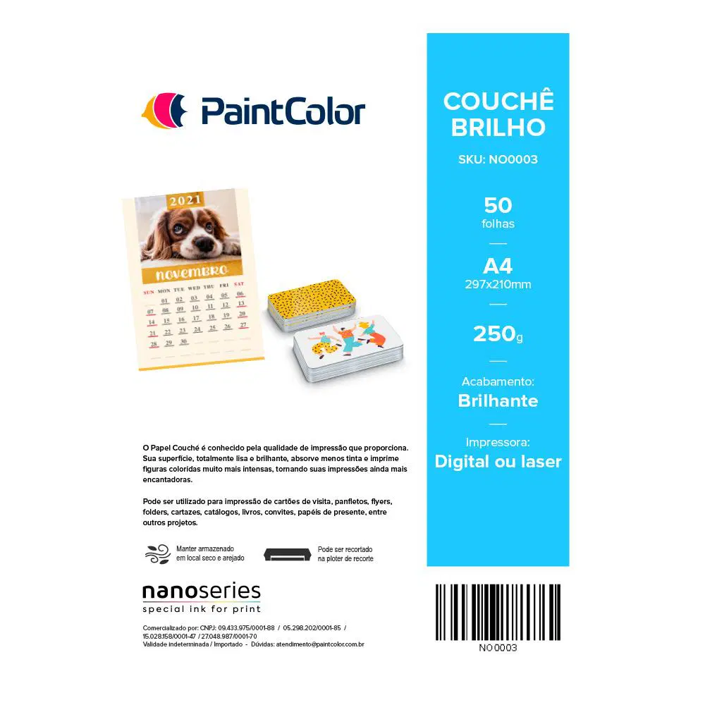 Couche Brilho 250g A4 – 50 Folhas