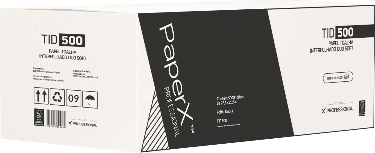 Papel Toalha Interfolhado Duo Soft Folha Dupla (TID500)