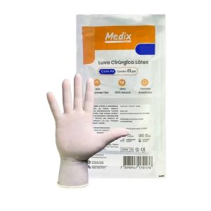 Luva Cirúrgica Estéril com Pó – Números 6.0-6.5-7.0-7,5-8.0-8,5 – Medix