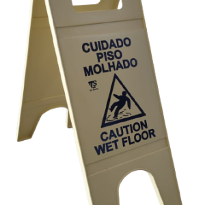 Placa Sinalizadora  TTS – Cuidado Piso Molhado – Caution Wet Floor